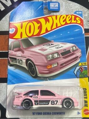 Hot Wheels '87 Ford Sierra Cosworth - Pink Racing Car